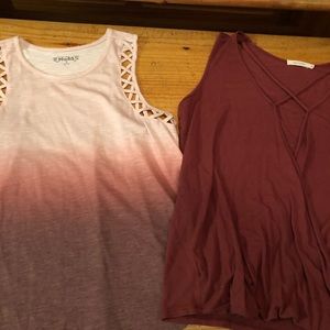 Lot of two ladies size medium tops